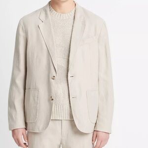 Vince Relaxed Hemp Blazer tan khaki new with tags jacket men's XXL